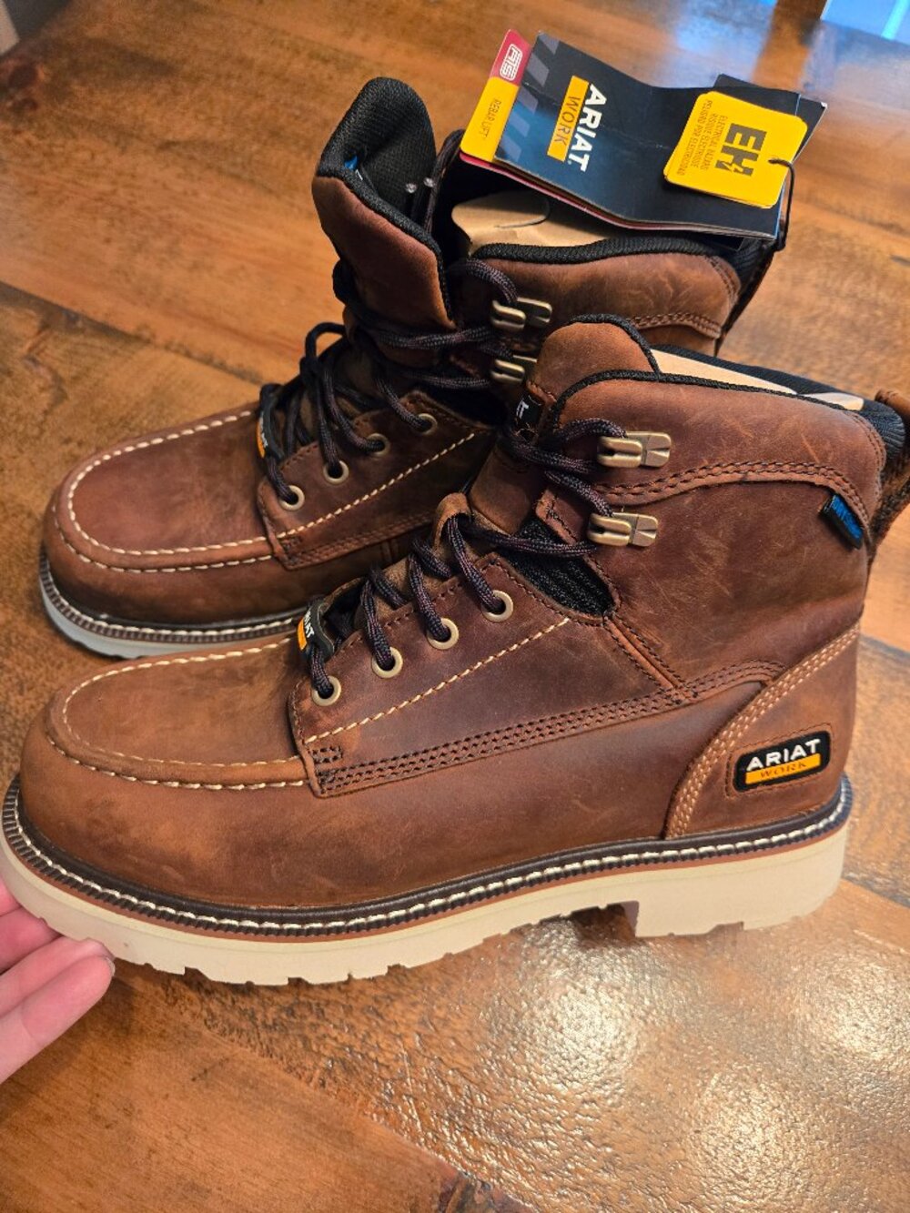 Mens Ariat Rebar Lift 6" H2O waterproof,comp toe, EH boots, sz M9/W10.5